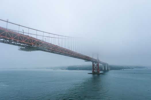 Golden Gate Disappearing into Fog in San Francisco