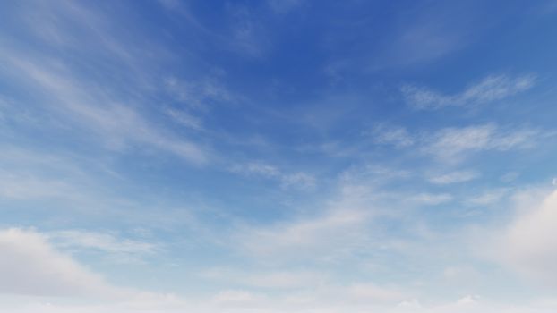 Cloudy blue sky abstract background, blue sky background with tiny clouds, 3d rendering

