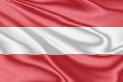 National flag of Austria floating in the wind