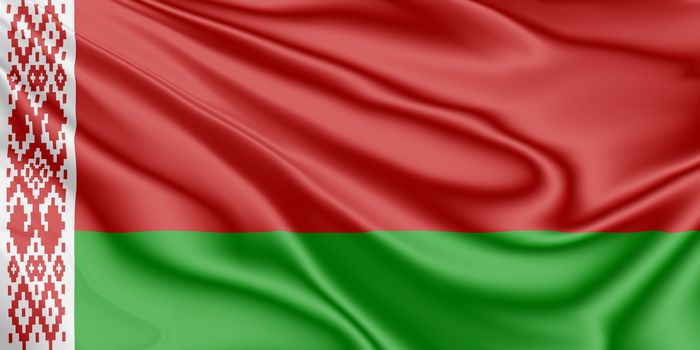 National flag of Belarus fluttering in the wind