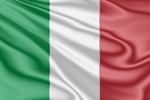 National flag of Italy fluttering in the wind