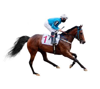 Racing, background, horses, racetrack isolated on white background