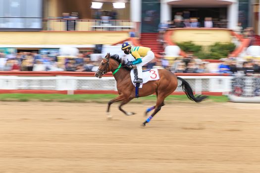 horse racing, abstract background, blurred contours