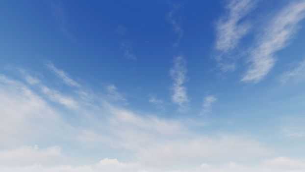 Cloudy blue sky abstract background, blue sky background with tiny clouds, 3d rendering

