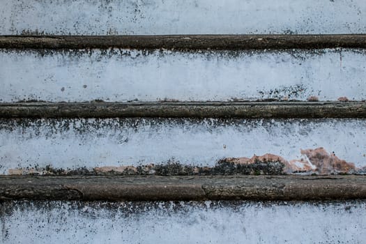 Abstract background of Old Concrete stairs.  concrete staircase with old dry leaves.