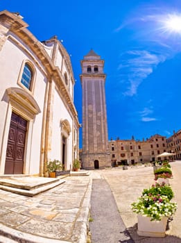 Town of Vodnjan church square view, Istria region of Croatia