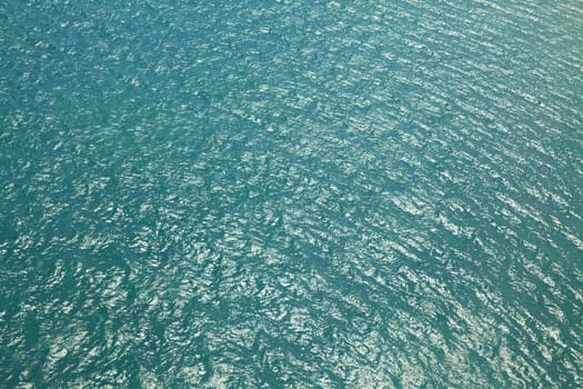 Sea surface, view from the airplane, background