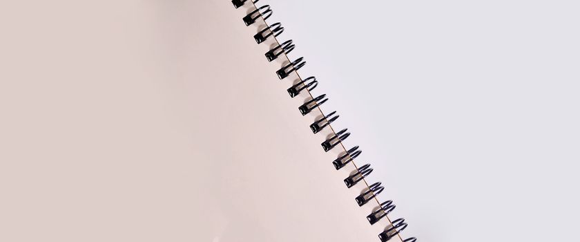 Blank notebook background space for advertising text.