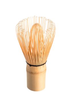 Bamboo Matcha Tea Whisk also know as chasen. Isolated on white background. Chasen use for japan green match tea
