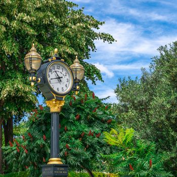 Ravadinovo, Bulgaria – 07.11.2019.  Clock in the Castle In love with the wind in the village of Ravadinovo, Bulgaria