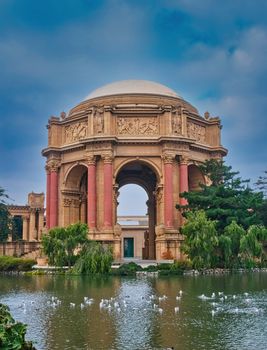 The Palace of Fine Arts in the Marina District of San Francisco