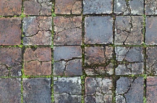 Old stone pavement in Imperial City of Hue, Vietnam