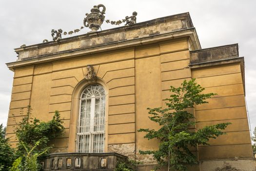 Berlin, Germany - August 17 2019 - View of the Picture Gallery historic building also known as Bildergalerie in Sanssouci palace park