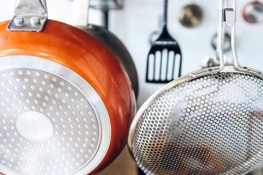 Detail image of kitchen utensils background