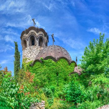 Ravadinovo, Bulgaria – 07.11.2019.  Church in the village of Ravadinovo, Bulgaria, on a summer sunny day