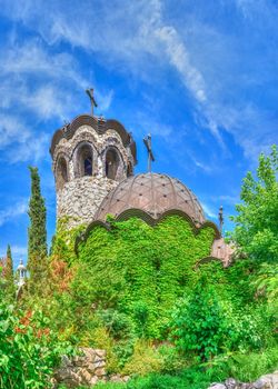 Ravadinovo, Bulgaria – 07.11.2019.  Church in the village of Ravadinovo, Bulgaria, on a summer sunny day