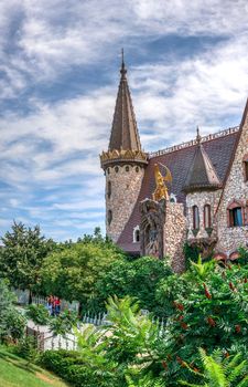 Ravadinovo, Bulgaria – 07.11.2019.  Castle towers in the village of Ravadinovo, Bulgaria, on a summer sunny day