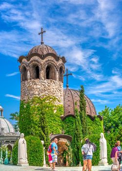 Ravadinovo, Bulgaria – 07.11.2019.  Church in the village of Ravadinovo, Bulgaria, on a summer sunny day