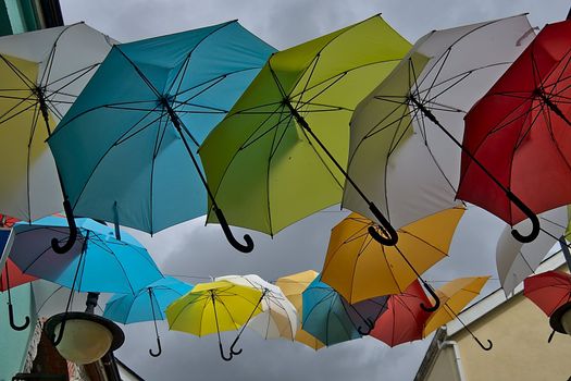 These umbrellas decorated a dublin street during the summer of 2019.