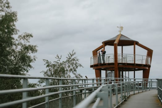 Nature observation tower for environmental protection and water management near the village Nowe Warpno, Poland