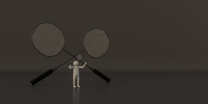 3d illustrator group of career symbols on a gray background, 3d rendering of the playing Sport. Includes a selection path.