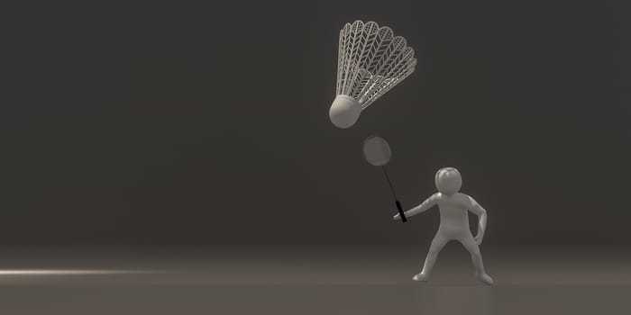 3d illustrator group of career symbols on a gray background, 3d rendering of the playing Sport. Includes a selection path.