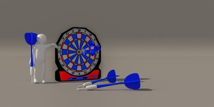 3d illustrator group of career symbols on a gray background, 3d rendering of the playing Sport. Includes a selection path.