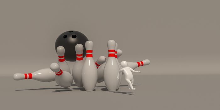 3d illustrator group of career symbols on a gray background, 3d rendering of the playing Sport. Includes a selection path.