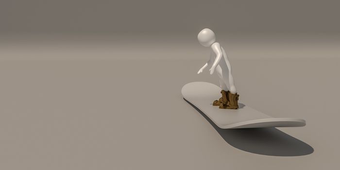 3d illustrator group of Snowboard symbols on a gray background, 3d rendering of the Playing sports. Includes a selection path.