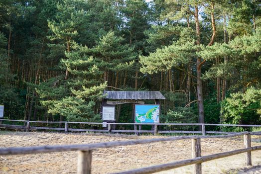 The entrance to the Wolinski National Park. Wolin, Poland