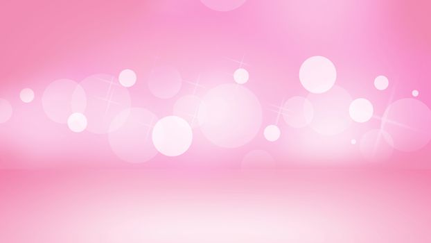 Abstract clean pink background, empty studio room background with bokeh ,Use as montage for product display,template or banner,background with copy space