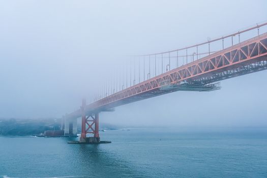 Golden Gate Bridge Socked In on Foggy Day