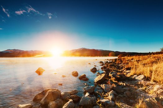 Sunrise at Lake Tekapo, South Island, New Zealand