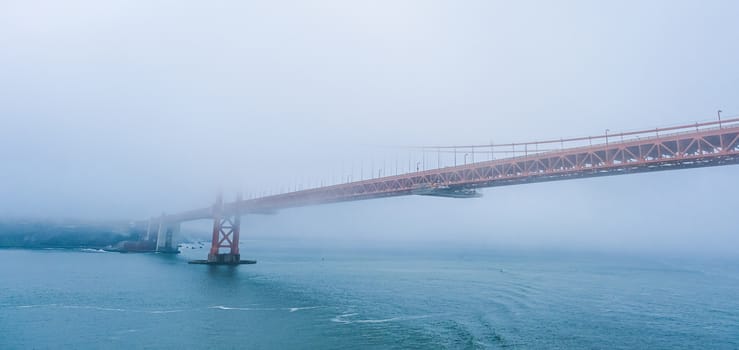 Golden Gate Bridge Across Foggy Bay in San Francisco