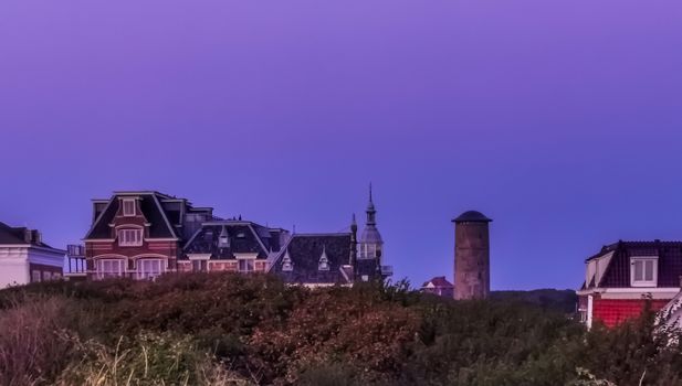 city architecture during the evening in domburg, Zeeland, The netherlands