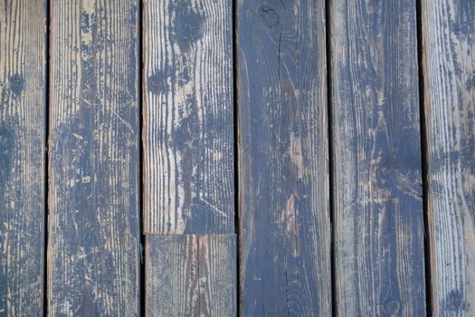 old blue painted wood grain, vintage style wooden background on large boards