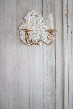 vintage carved lamp hanging on the wall wooden light Board