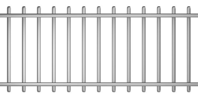 Metal Barrier Stencil 3D Illustration on White Background