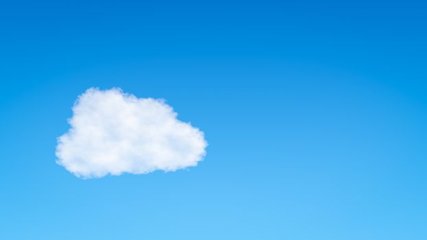 Single Cloud in the Blue Sky with Copyspace