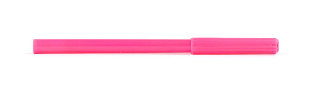 Pink felt-tip pen isolated on white background