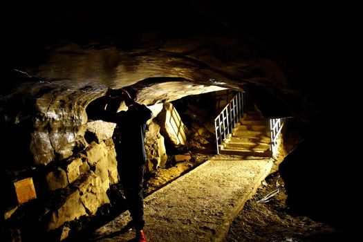 A cave situated at Belum, Kurnool AP in India