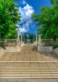 Chisinau, Moldova – 06.28.2019. Cascading stairs or Scara Cascadelor
near the Valea Morilor Lake in Chisinau, Moldova