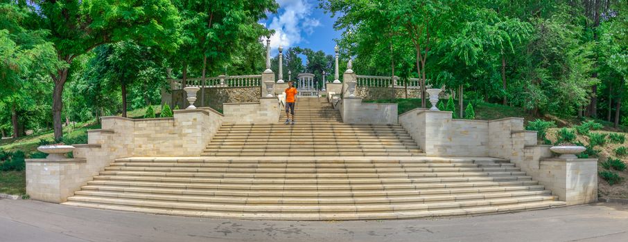 Chisinau, Moldova – 06.28.2019. Cascading stairs or Scara Cascadelor
near the Valea Morilor Lake in Chisinau, Moldova