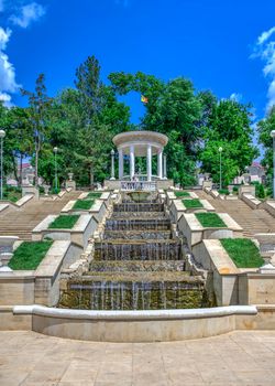 Chisinau, Moldova – 06.28.2019. Cascading stairs or Scara Cascadelor
near the Valea Morilor Lake in Chisinau, Moldova