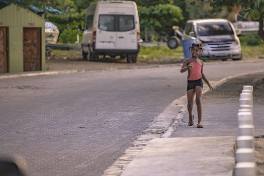 BAYAHIBE, DOMINICAN REPUBLIC 23 DECEMBER 2019: Bayahibe people on street