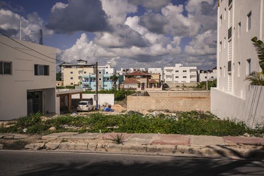 BAYAHIBE, DOMINICAN REPUBLIC 23 DECEMBER 2019: Bayahibe city Building in dominican republic