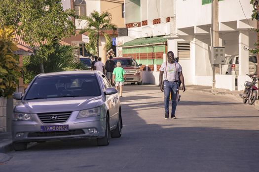 BAYAHIBE, DOMINICAN REPUBLIC 23 DECEMBER 2019: Bayahibe people on street