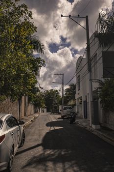 BAYAHIBE, DOMINICAN REPUBLIC 23 DECEMBER 2019: Bayahibe city street in Dominican Republic