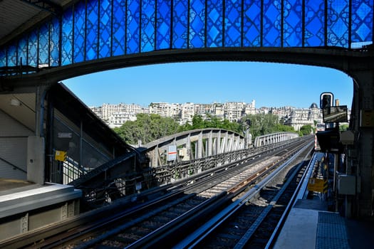 visit of Paris, Seine quay and Eiffel tower, walk in the parks of the capital of France in summer