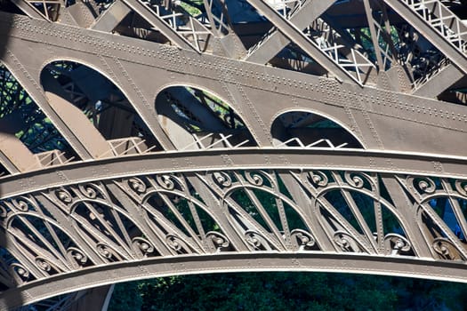 visit of Paris, Seine quay and Eiffel tower, walk in the parks of the capital of France in summer
